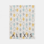 Couverture Polaire Motif Feuille en jeu avec nom (Devant)