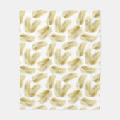 Couverture Polaire Motif Feuille Gold Foil Palm (Devant)