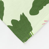 Couverture Polaire Motif Feuille Green Spinach (Coin)