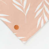 Couverture Polaire Motif Feuille moderne Apricot rose (Coin)