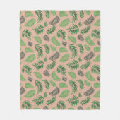Couverture Polaire Motif Feuille tropical 10 (Devant)