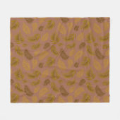 Couverture Polaire Motif Feuille tropical 15 (Devant (Horizontal))