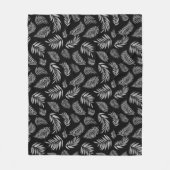 Couverture Polaire Motif Feuille tropical 4 (Devant)