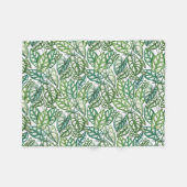 Couverture Polaire Motif Feuille vert tropical (Devant (Horizontal))