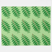 Couverture Polaire Motif Feuille verte (Devant (Horizontal))