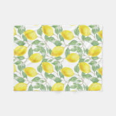 Couverture Polaire Motif feuilles Et Citrons (Devant (Horizontal))