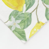 Couverture Polaire Motif feuilles Et Citrons (Coin)