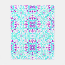 Motif feuillu expressif recoloré