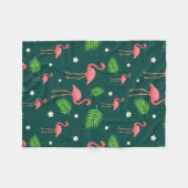 Couverture Polaire Motif Flamant Tropical (Devant (Horizontal))