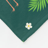 Couverture Polaire Motif Flamant Tropical (Coin)