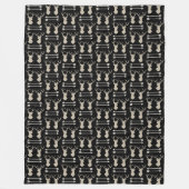 Couverture Polaire Motif fléché cerf Antler sur noir (Devant)