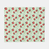 Couverture Polaire Motif Fleur de coccinelle (Devant (Horizontal))