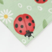 Couverture Polaire Motif Fleur de coccinelle (Coin)