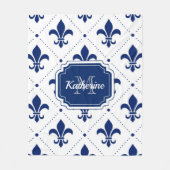Couverture Polaire motif Fleur-De-lis (Devant)