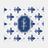 Couverture Polaire motif Fleur-De-lis (Devant (Horizontal))