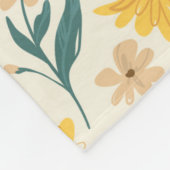 Couverture Polaire Motif Fleur de marguerite jaune (Coin)