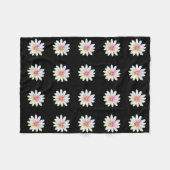 Couverture Polaire Motif Fleur Noire (Devant (Horizontal))