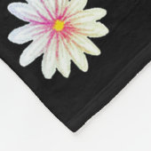 Couverture Polaire Motif Fleur Noire (Coin)