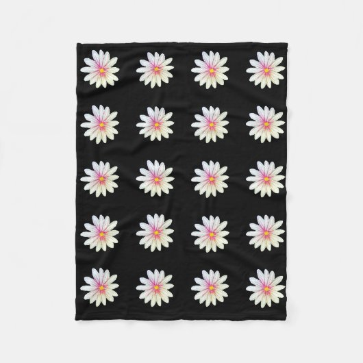 Couverture Polaire Motif Fleur Noire (Devant)
