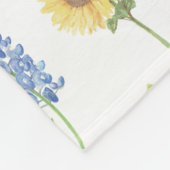 Couverture Polaire Motif Fleur sauvage du Texas (Coin)