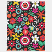 Couverture Polaire Motif fleur sauvage rétro (Devant)