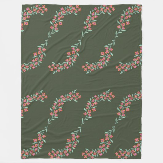 Couverture Polaire Motif floral (Devant)