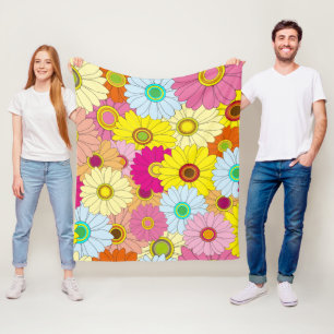Couverture Polaire motif floral