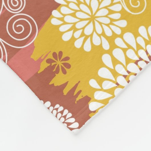 Couverture Polaire Motif floral 2 (Coin)