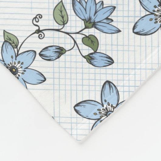 Couverture Polaire Motif floral 2 2 (Coin)