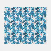 Couverture Polaire Motif floral 2 de ketmie tropicale (Devant (Horizontal))