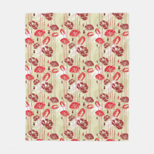 Couverture Polaire Motif floral 2 d'élégance abstraite