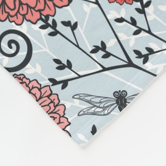 Couverture Polaire Motif floral 3 (Coin)