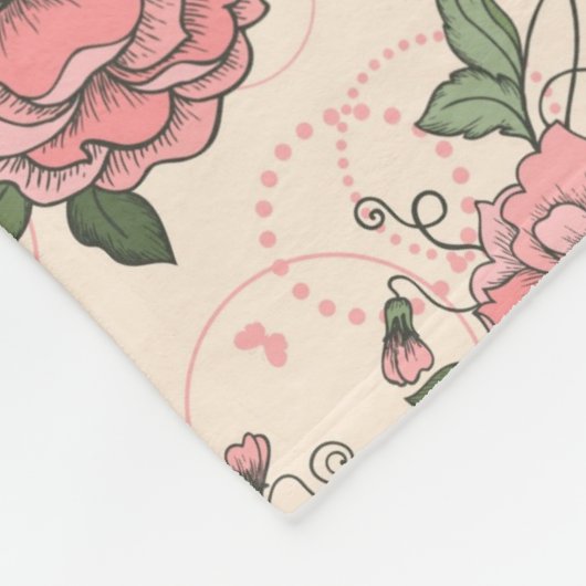 Couverture Polaire Motif floral 5 (Coin)