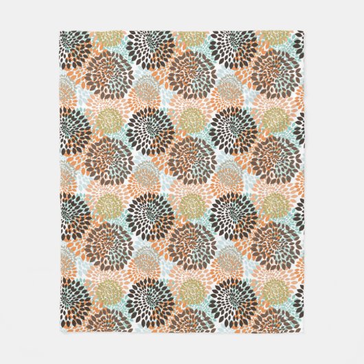 Couverture Polaire Motif floral 7 (Devant)