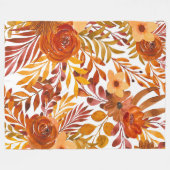 Couverture Polaire Motif floral aquarelle (Devant (Horizontal))