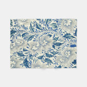 Couverture Polaire Motif Floral bleu Antique Design asiatique (Devant (Horizontal))