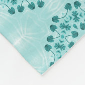 Couverture Polaire Motif floral, bleu Turquoise (Coin)