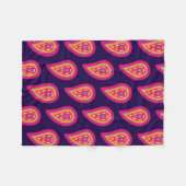 Couverture Polaire Motif Floral Boho Rose (Devant (Horizontal))