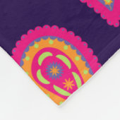 Couverture Polaire Motif Floral Boho Rose (Coin)