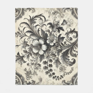 Couverture Polaire Motif floral botanique sans couture vintage
