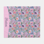 Couverture Polaire Motif floral brodé (Devant (Horizontal))