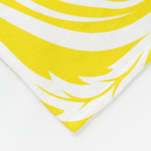 Couverture Polaire Motif floral de damassé jaune citron (Coin)