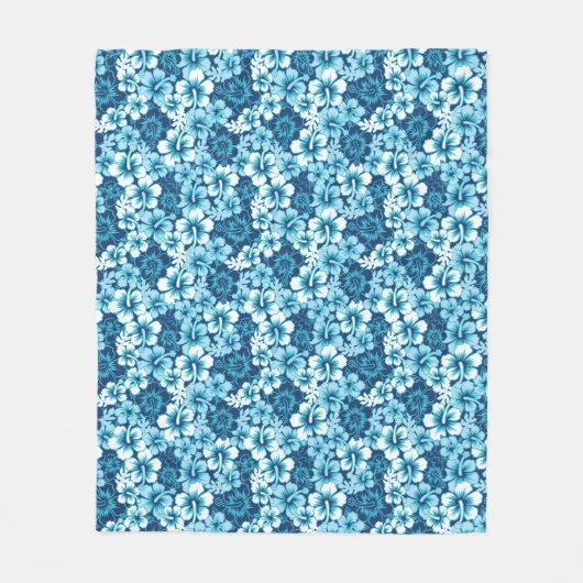 Couverture Polaire Motif floral de ketmie de surf (Devant)