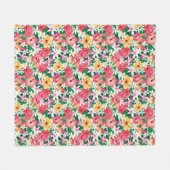 Couverture Polaire Motif floral de ketmie tropicale (Devant (Horizontal))