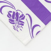 Couverture Polaire Motif floral de rayures (Coin)