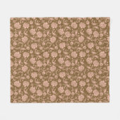 Couverture Polaire Motif floral de rose et de brun (Devant (Horizontal))