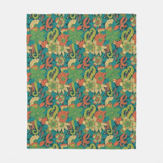 Couverture Polaire Motif floral d'été (Devant)