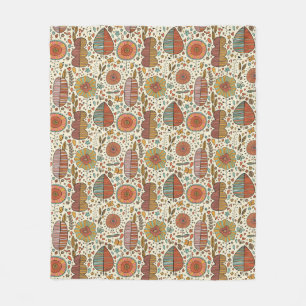 Couverture Polaire Motif floral d'été fait de feuille