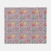 Couverture Polaire Motif floral élégant avec des fleurs (Devant (Horizontal))