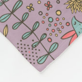 Couverture Polaire Motif floral élégant avec des fleurs (Coin)